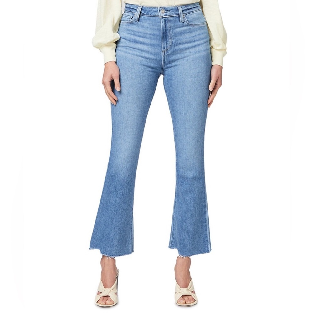 Paige Claudine Jeans Size 33 Flare Raw Hem